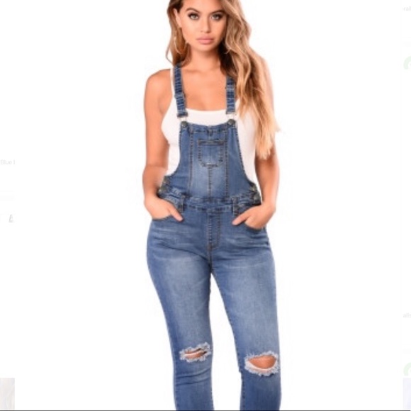 Hp!🎉 NEW!! Distressed Denim overalls 💙 - Picture 12 of 14